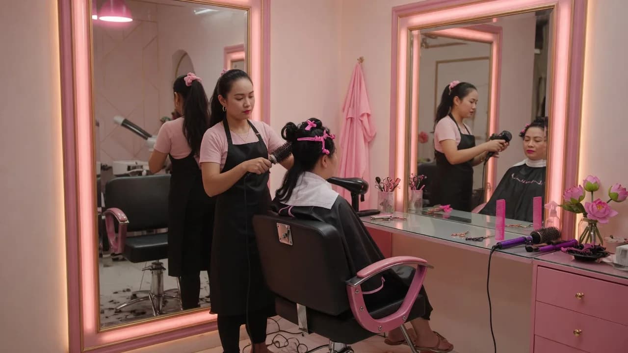 Thực hiện dịch vụ salon tóc