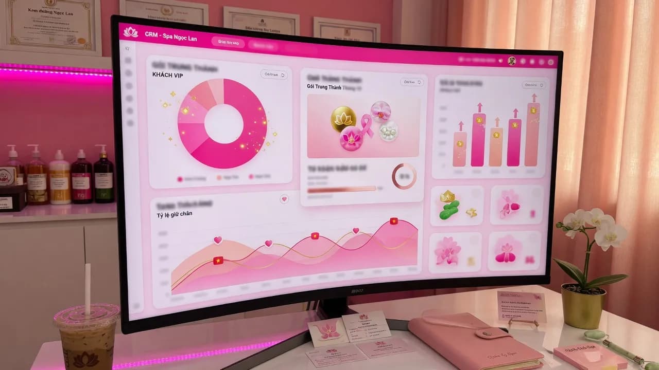 Dashboard quản lý spa salon Cbeauty