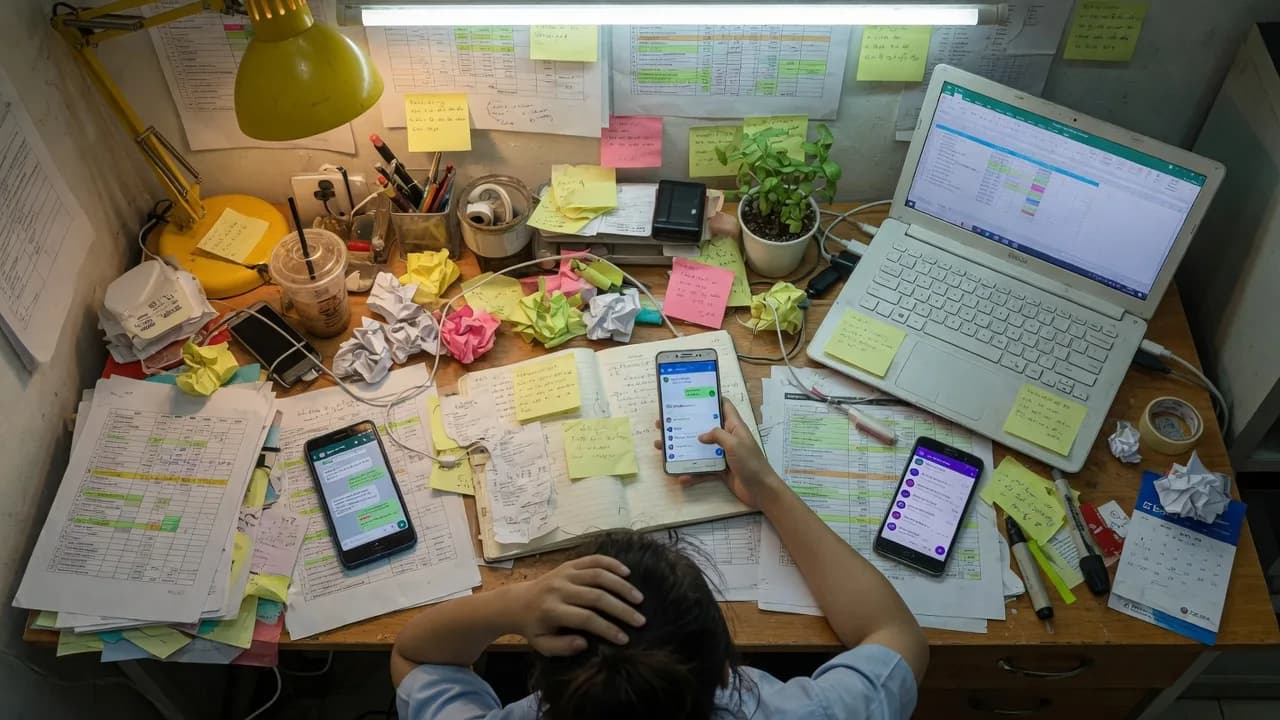 Data khách rải rác Excel và nhiều app