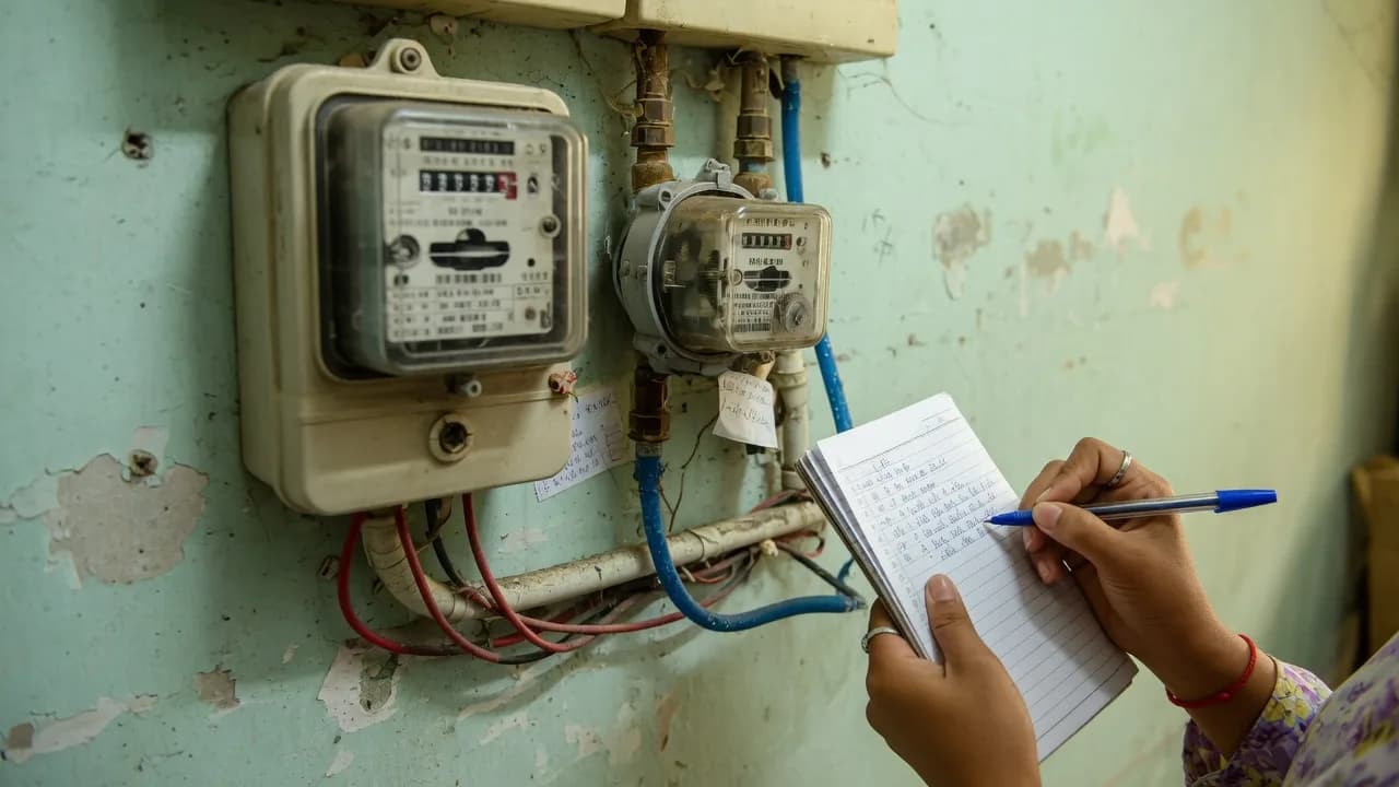 Ghi chỉ số điện nước phòng trọ