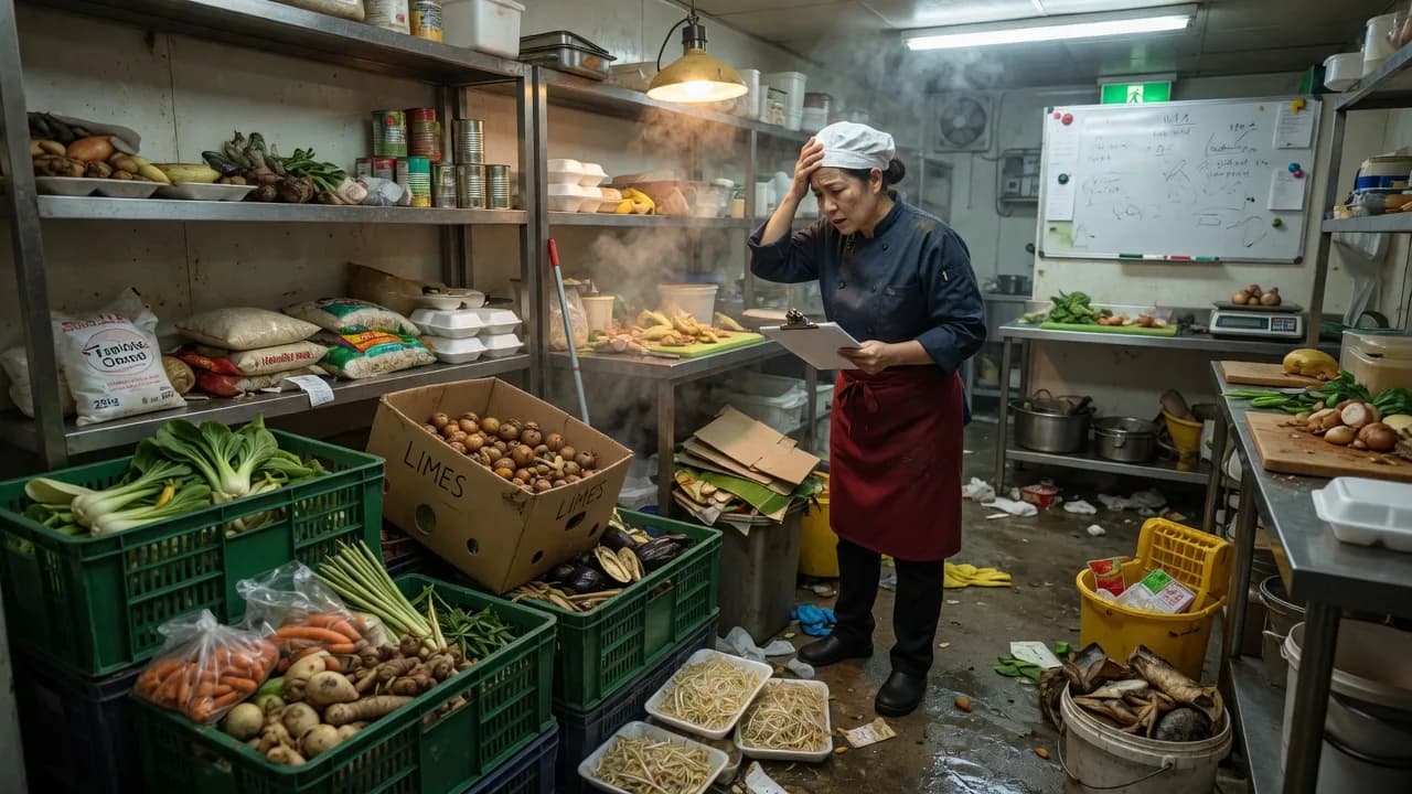 Kho bếp thất thoát nguyên liệu F&B