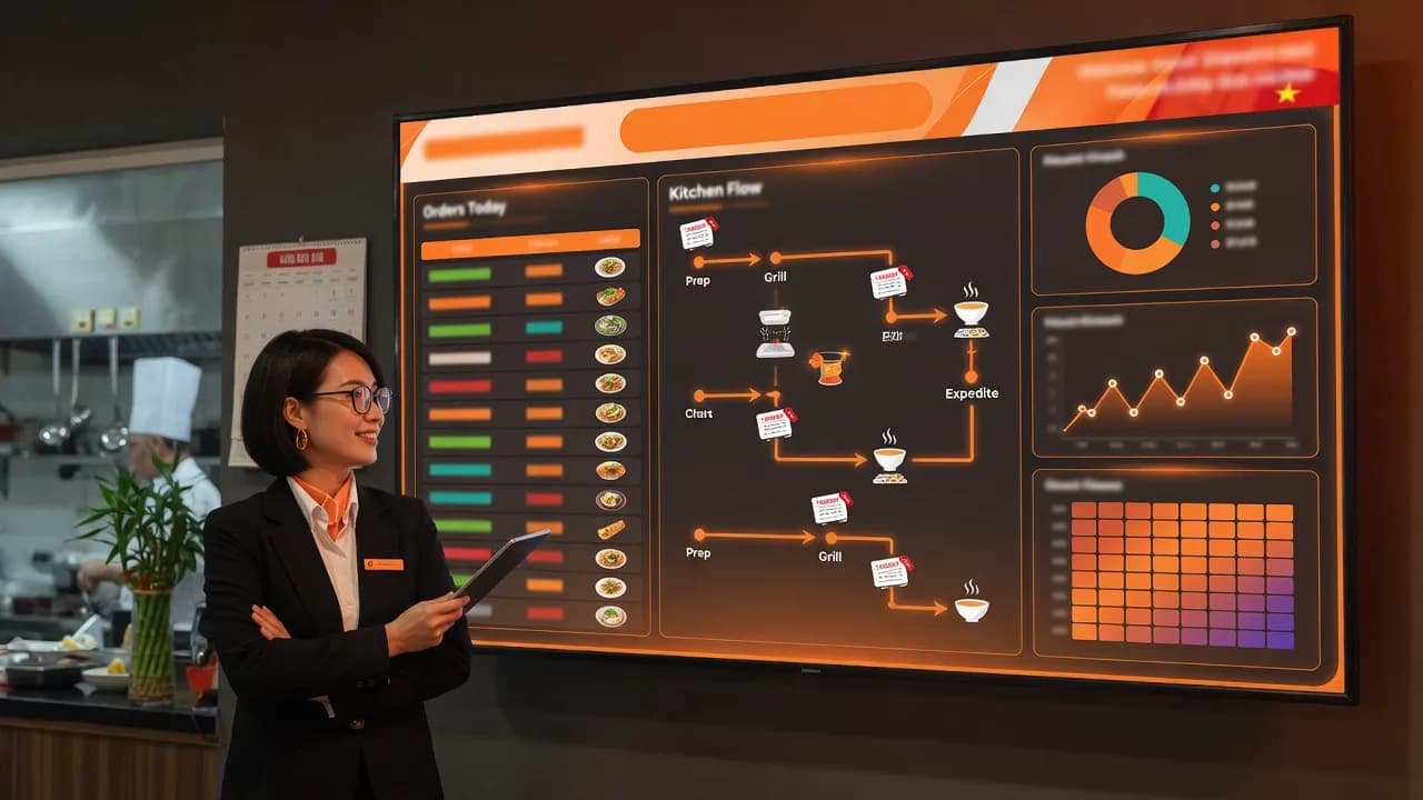 Dashboard vận hành F&B Corder