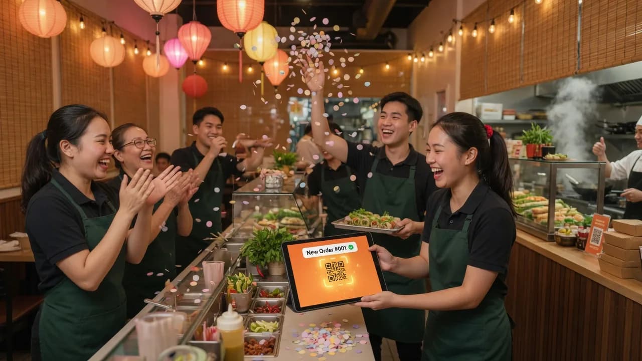 Quán lần đầu số hóa order