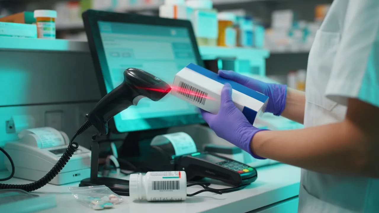 Bán thuốc quét barcode POS