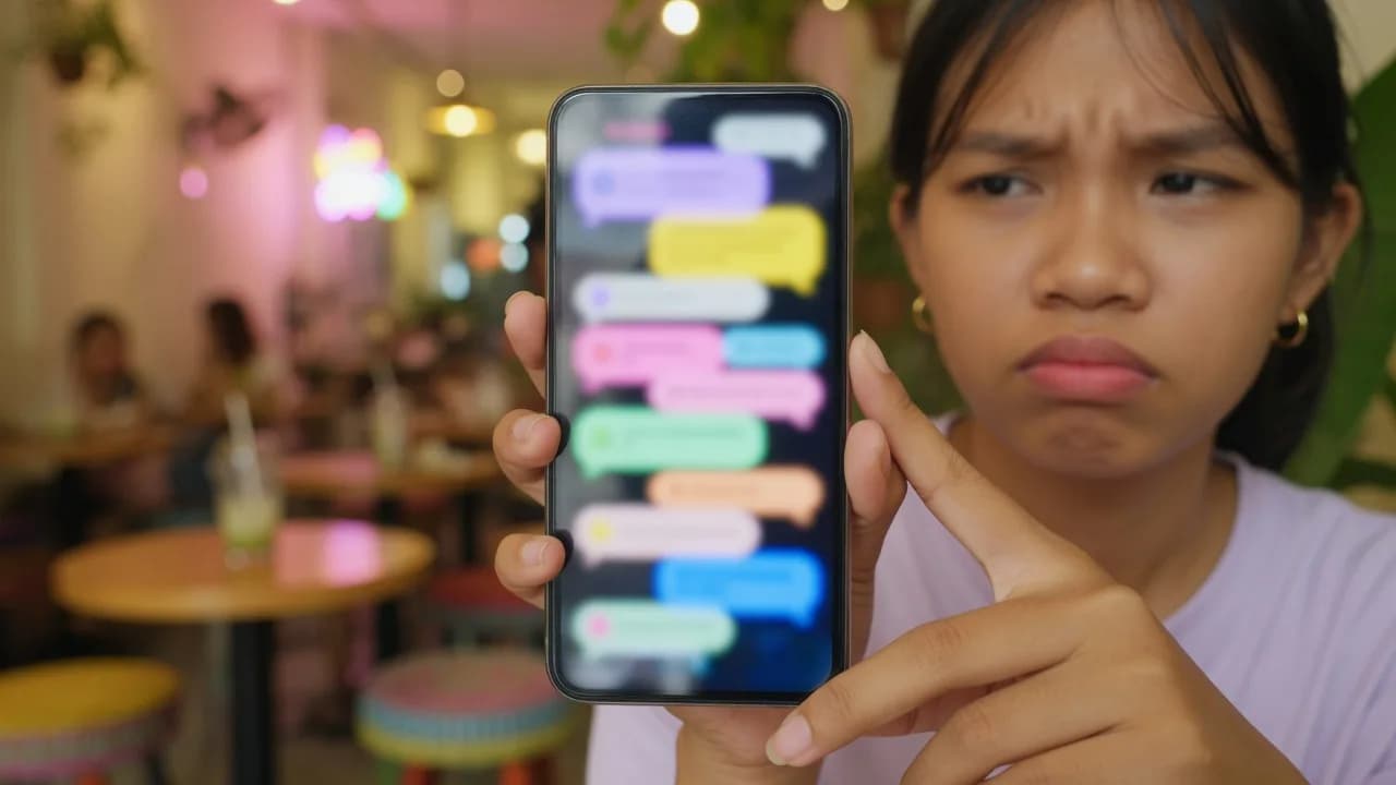 Điện thoại tràn thông báo SMS khó đọc