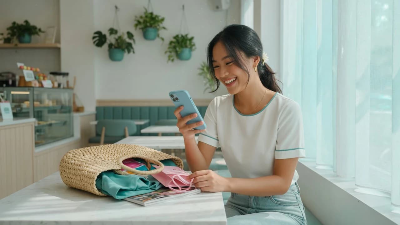 Khách mua hàng Zalo Mini Shop trên điện thoại