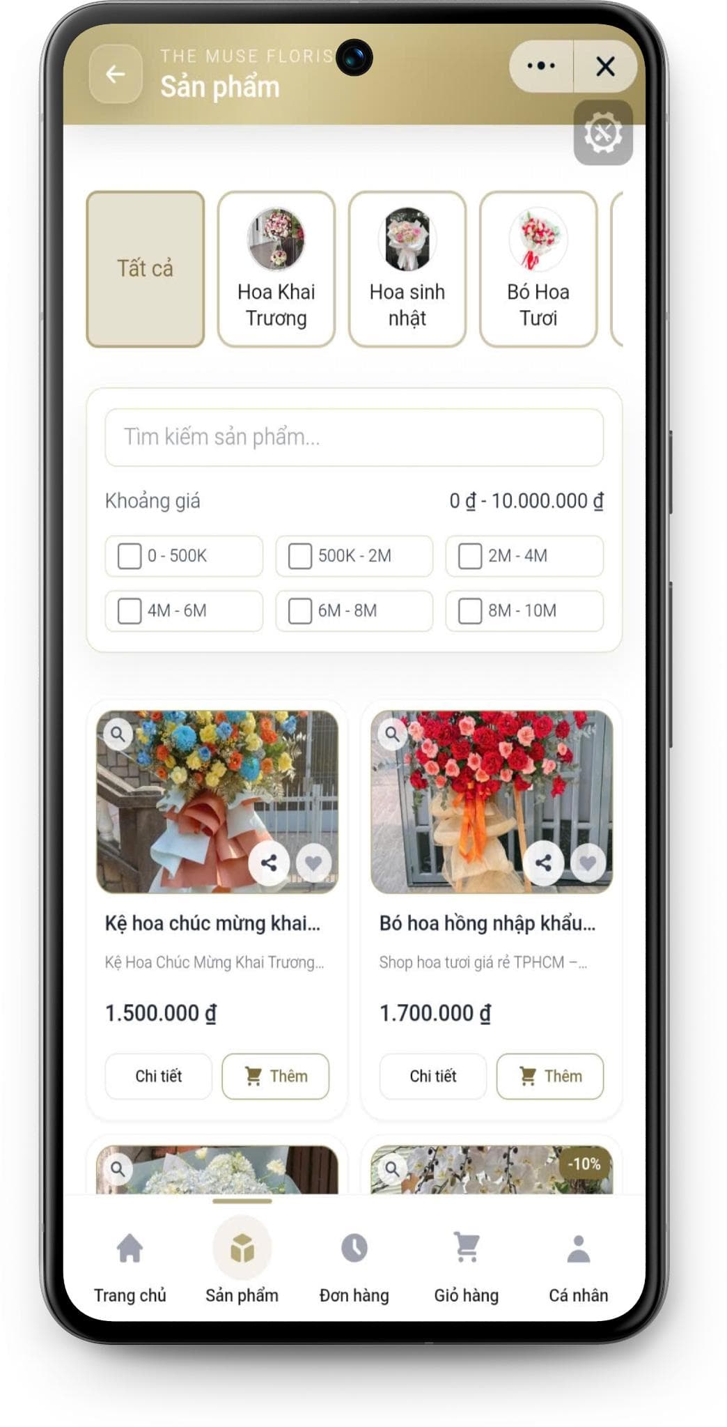 Màn Hình Tất Cả Sản Phẩm