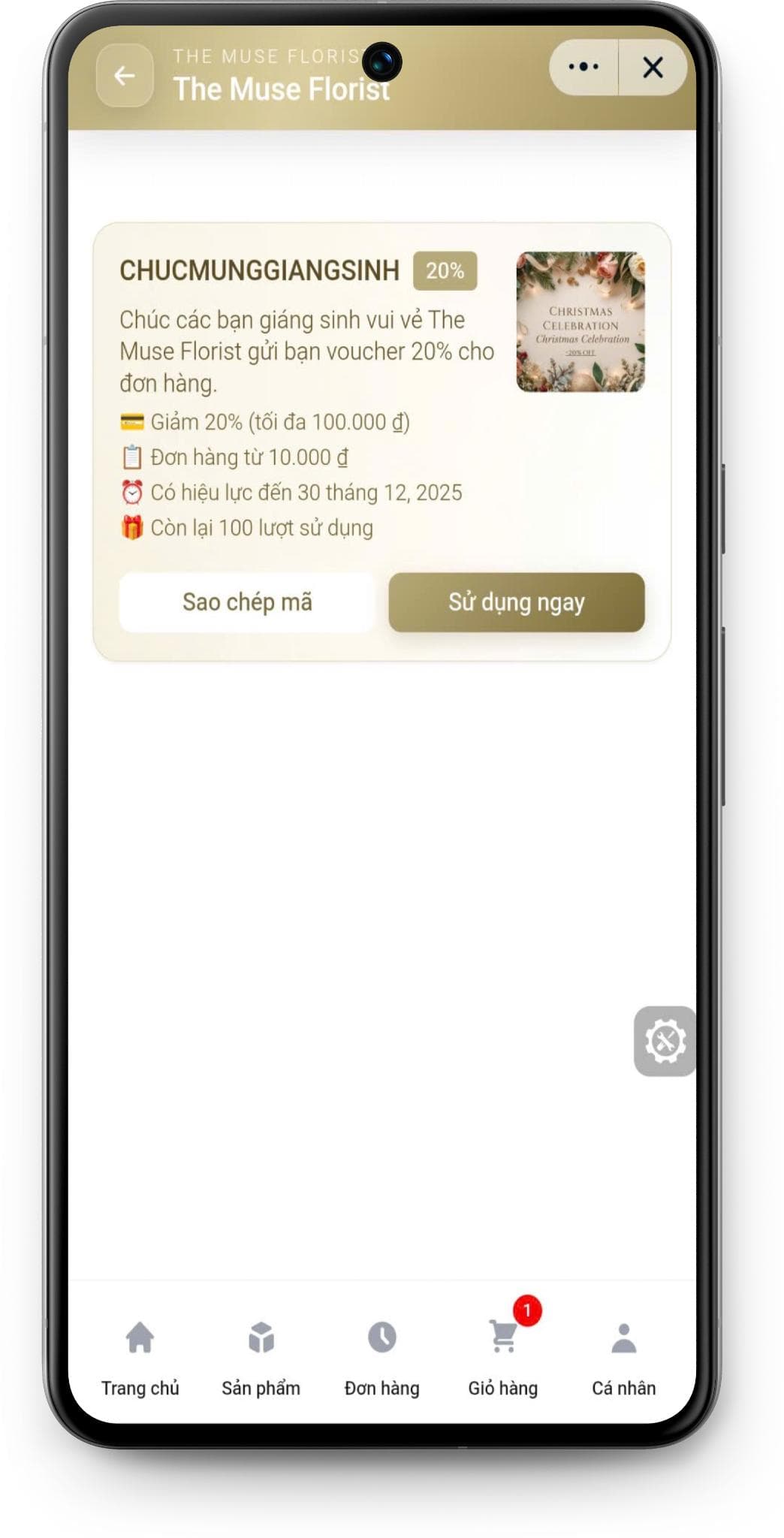 Màn Hình Danh Sách Voucher